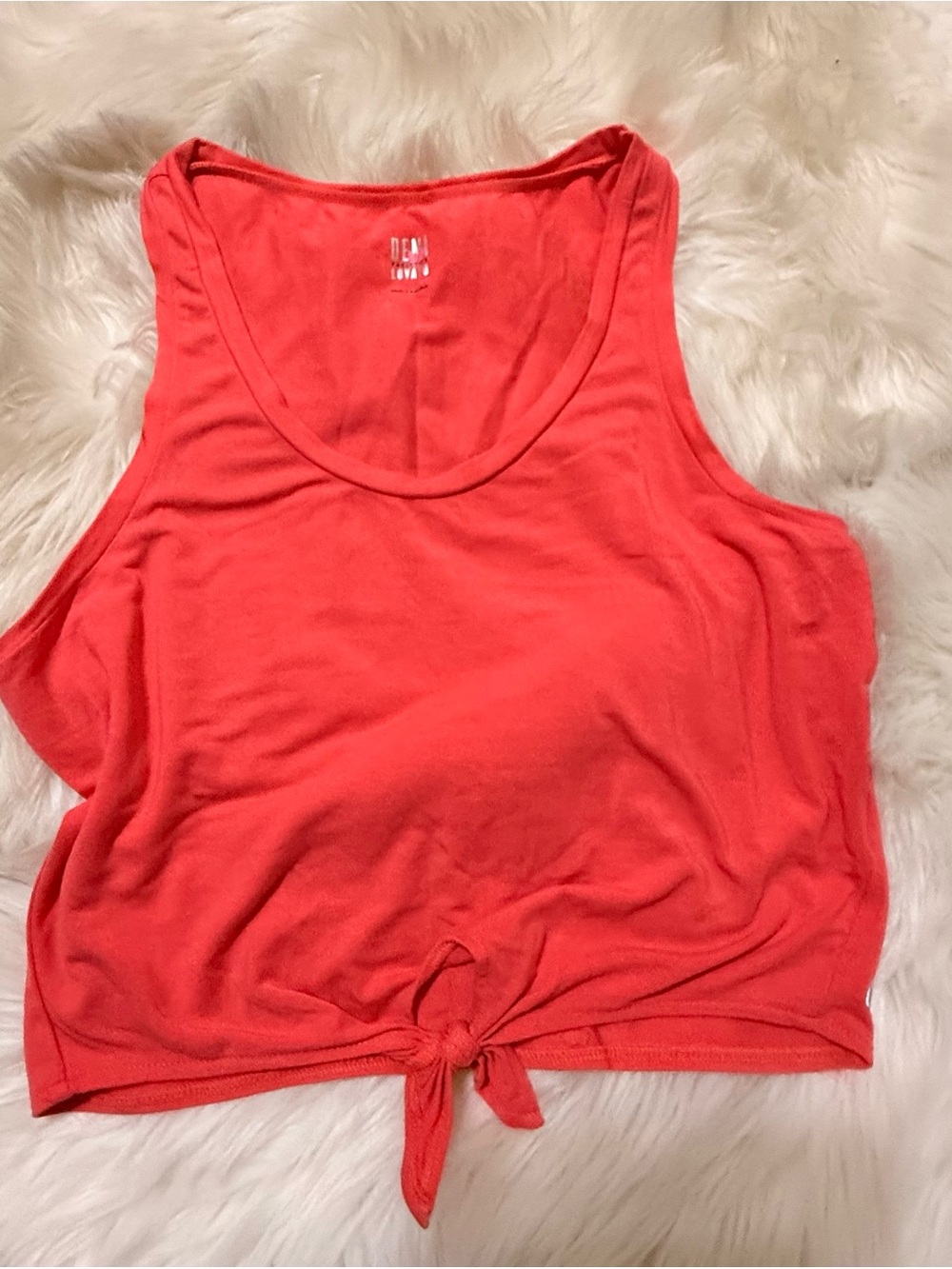 Fabletics Coral Tie-Front Tank Top